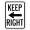 Signmission Keep Right Sign Right Arrow Heavy-Gauge Aluminum Rust Proof Parking Sign, 18" x 24", A-1824-23891 A-1824-23891 - alternate 1